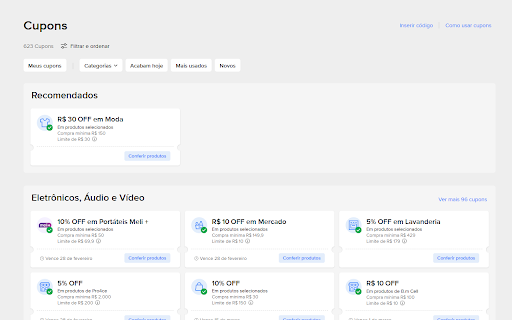 Clicador de cupom para o Mercado Livre screenshot 1