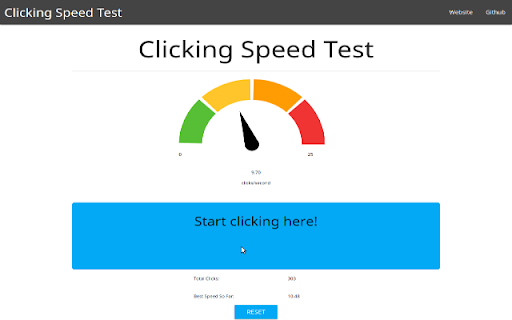 Clicking Speed Test screenshot 1