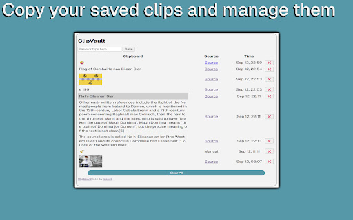 ClipVault - Clipboard Manager screenshot 1
