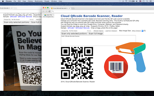 Cloud QRcode Barcode Scanner, Reader screenshot 1