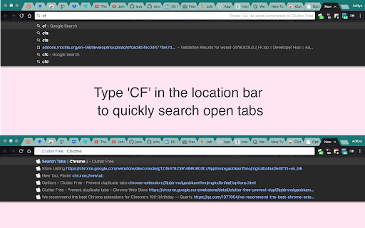 Clutter Free - Prevent duplicate tabs screenshot 1