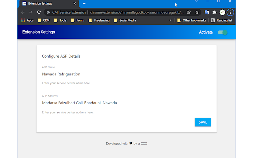 CMI Service Extension screenshot 1