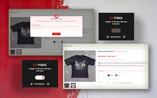 CNFans Product Page Cleaner screenshot 1