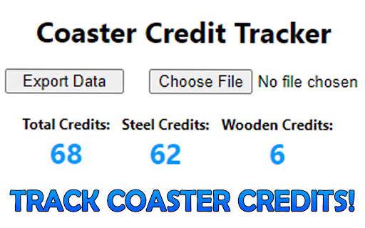 Coaster Credit Tracker screenshot 1