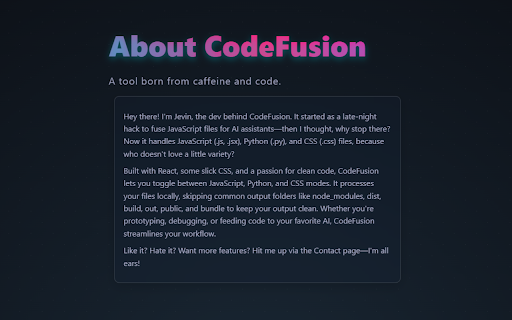 CodeFusion screenshot 1