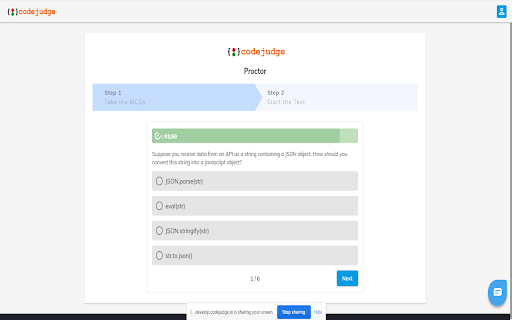 Codejudge Proctoring screenshot 1