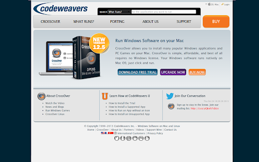 CodeWeavers screenshot 1