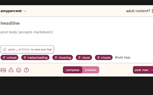 Cohost Tag Groups screenshot 1