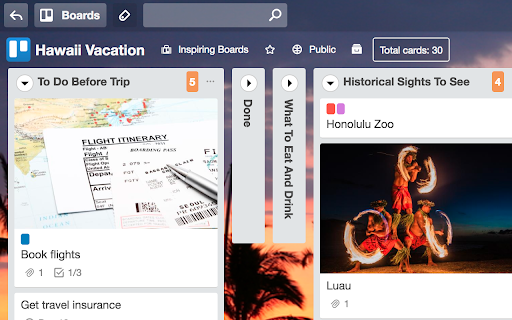 Collapsible Trello Lists screenshot 1
