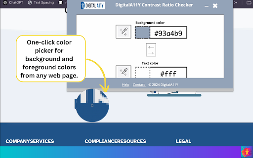Color Contrast Checker by DigitalA11Y screenshot 1