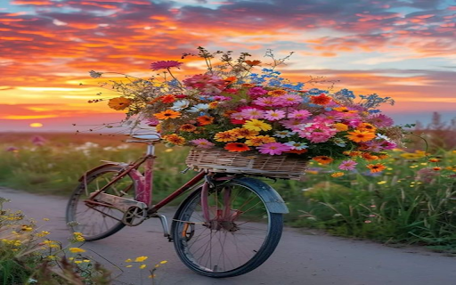 Colorful bicycle wallpaper screenshot 1