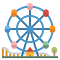 Colorful Ferris Wheel logo