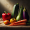 Colorful vegetables logo