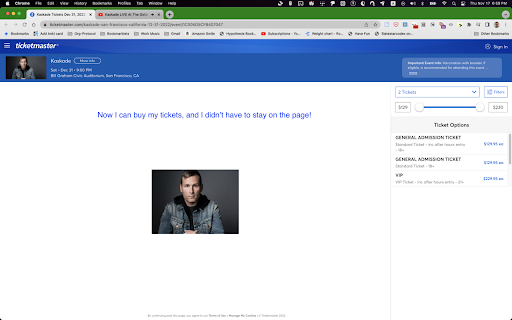 Come Back to Tab screenshot 1