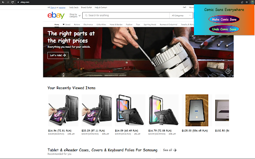 Comic Sans Everywhere screenshot 1