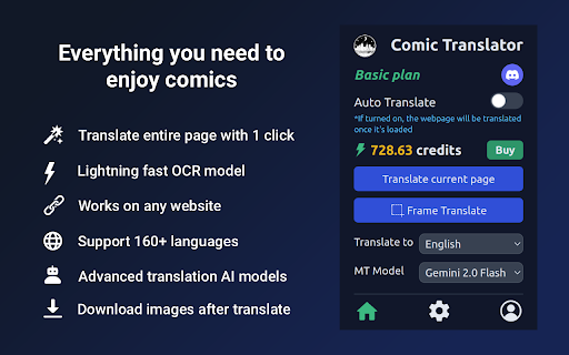 Comic Translator - Manga, Manhwa, Manhua translator using AI screenshot 1