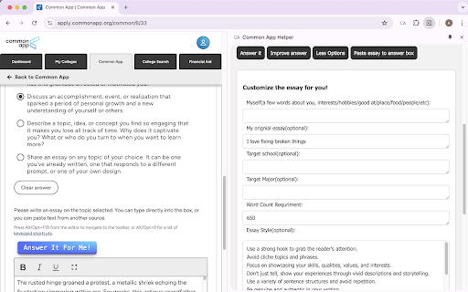 Common App Helper screenshot 1