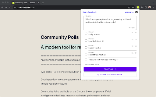 Community Polls screenshot 1