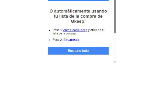 Comparador de precios de supermercados desde tu lista de la compra de Keep screenshot 1