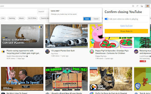 Confirm closing YouTube screenshot 1