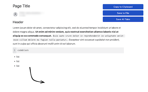 Confluence to Markdown screenshot 1