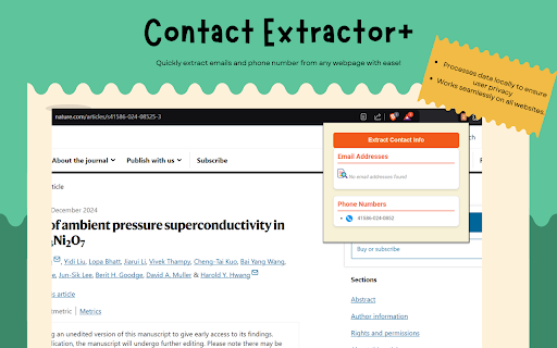 Contact Info & Social Media Extractor screenshot 1