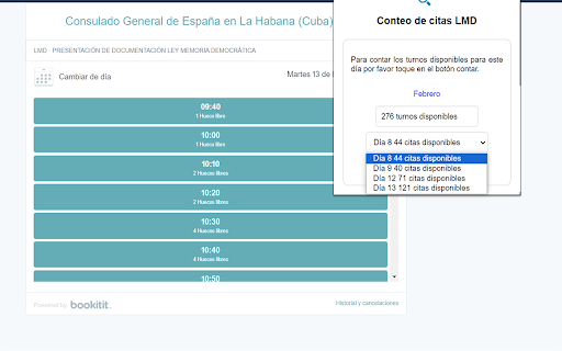 Conteo de citas LMD screenshot 1