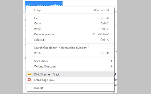 Context Menu Shipment Track screenshot 1