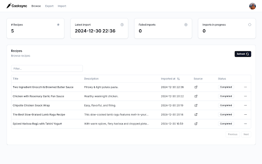 Cooksync screenshot 1