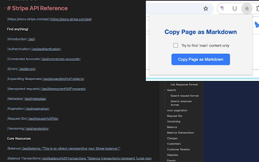 Copy Page as Markdown screenshot 1