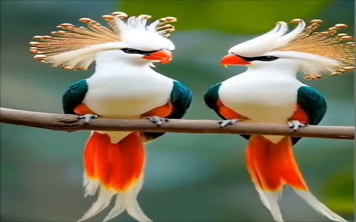 Coral Crown Bird Wallpaper screenshot 1