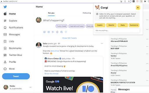 CorgiAI screenshot 1