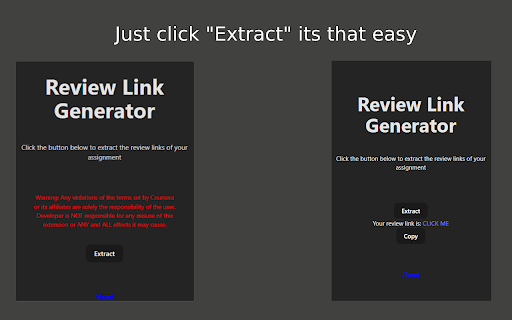 Coursera Assignment Review Link Extractor screenshot 1