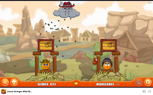 Cover Orange: Wild West - Shield oranges from acid rain! screenshot 1