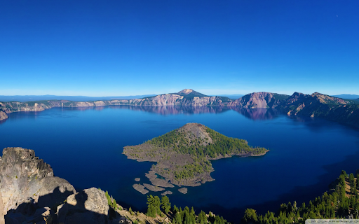Crater Lake Under a Deep Blue Sky screenshot 1