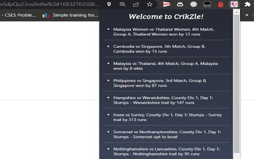 CrikZle - Live Cricket Matches screenshot 1