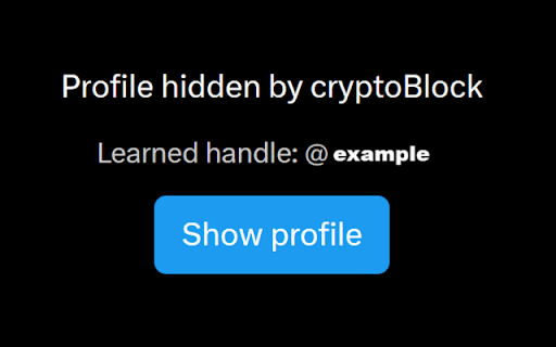 cryptoBlock for X (Twitter) screenshot 1