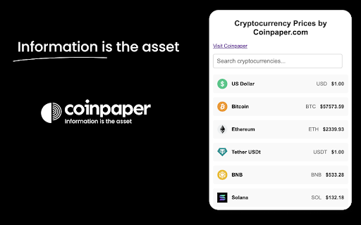 Cryptocurrency Prices by Coinpaper.com screenshot 1