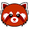 Curious Red Panda in the Forest logo