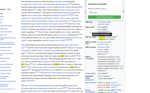 Currency Converter for webpages screenshot 1