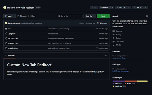 Custom New Tab Redirect screenshot 1