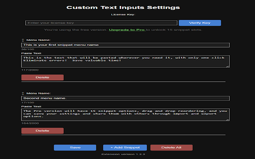 Custom Text Inputs screenshot 1