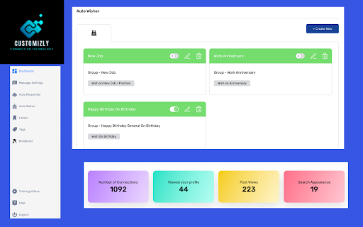 Customizly Customizable Outreach screenshot 1