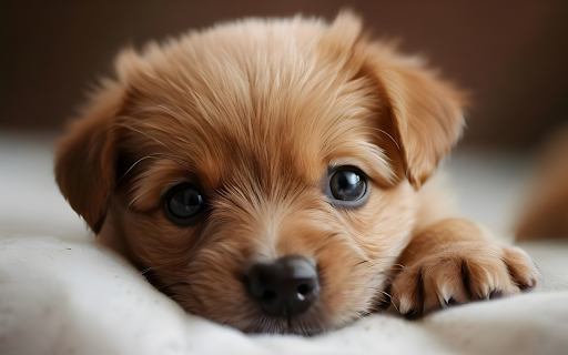 Cute golden puppy screenshot 1