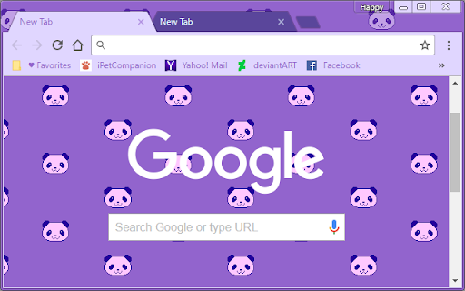 Cute Pixel Purple Panda Bears screenshot 1