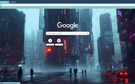 Cyberpunk city theme screenshot 1