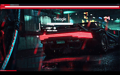 Cyberpunk samurai girl and car screenshot 1