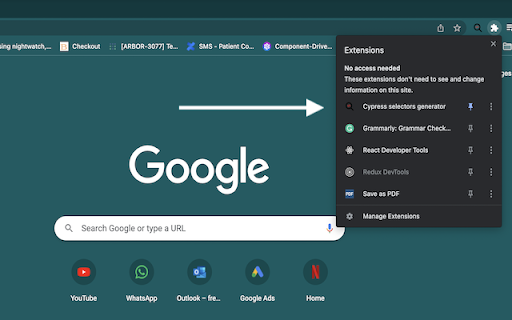 Cypress SMART selectors screenshot 1