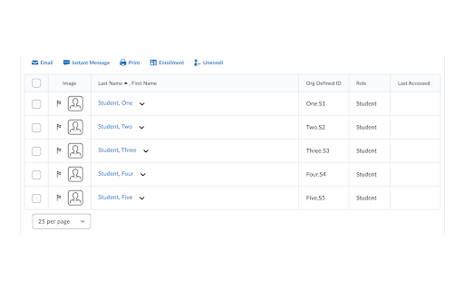 D2L Table Exporter screenshot 1