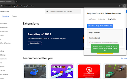 Daily LeetCode Drill: Solve & Remember screenshot 1